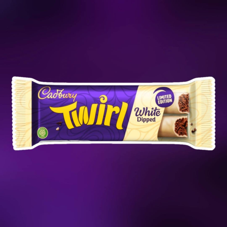 Cadbury White Dipped Twirl- LIMITED EDITION 43g (UK) SECONDS