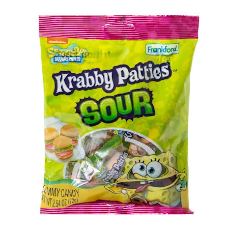Spongebob Gummy Krabby Patties SOUR 72g (USA)