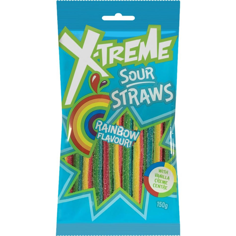 Xtreme Sour Straps Rainbow 150g