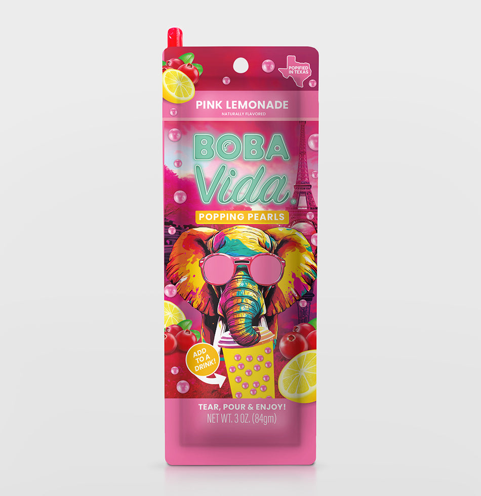 BobaVida Popping Boba- Pink Lemonade 84g (USA)