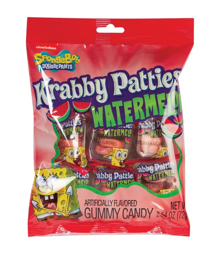 Spongebob Gummy Krabby Patties Watermelon 72g (USA)