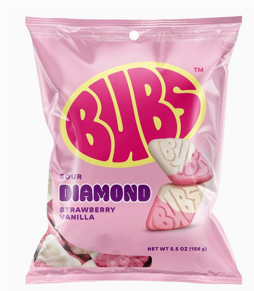 Bubs Sour Diamond Strawberry Vanilla 156g (MX)