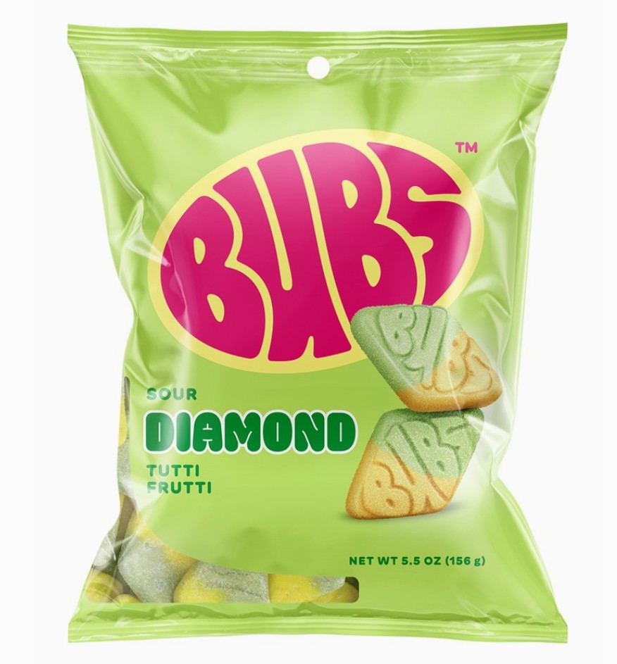 Bubs Sour Diamond Tutti Frutti 156g (MX)