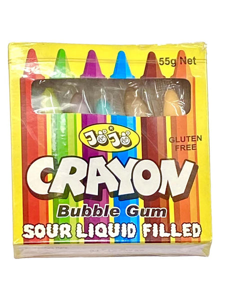 Crayon Bubblegum Sour Liquid Filled 55g GLUTEN FREE
