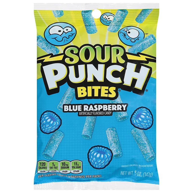 Sour Punch Blue Raspberry Bites 142g (USA)