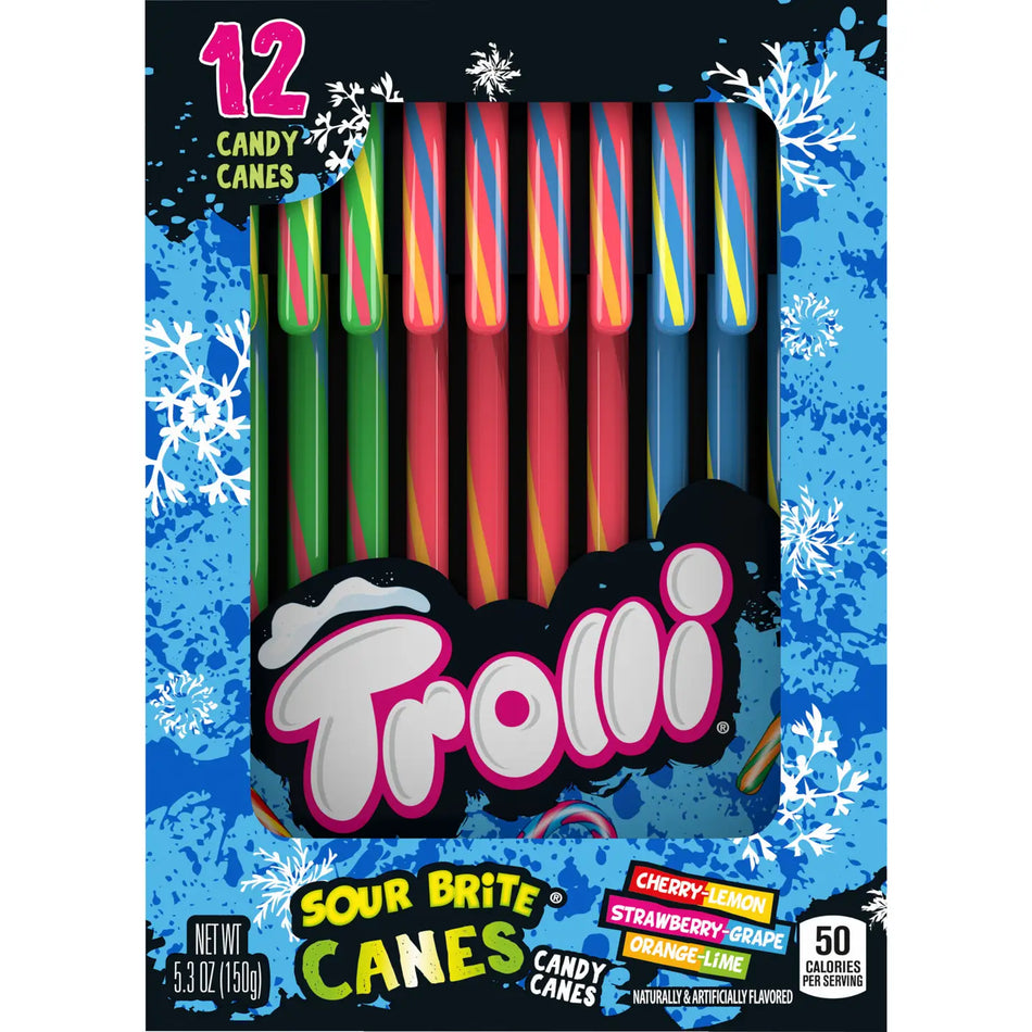 Trolli Holiday Sour Brite Candy Canes 150g- 12 Pcs (USA) PRE-ORDER