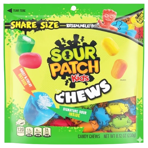 Sour Patch Kids Chew Assorted Soft Candy Share Bag 230g (USA)
