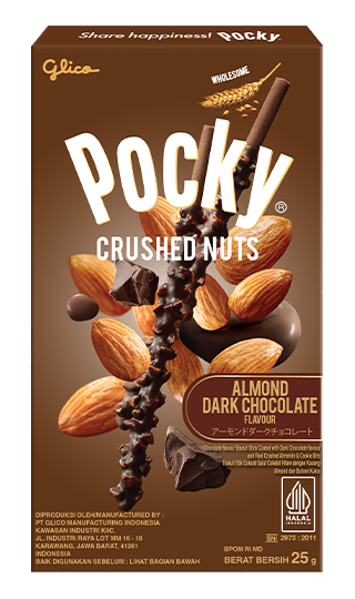 Pocky Crushed Nuts Almond Dark Chocolate 38g (ID)
