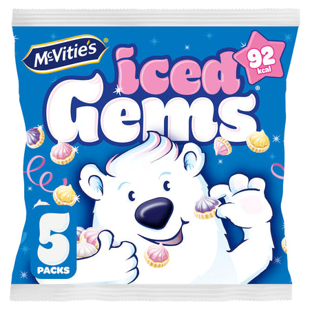 McVitie's Iced Gems Biscuits Multipack 5 x 23g (UK)