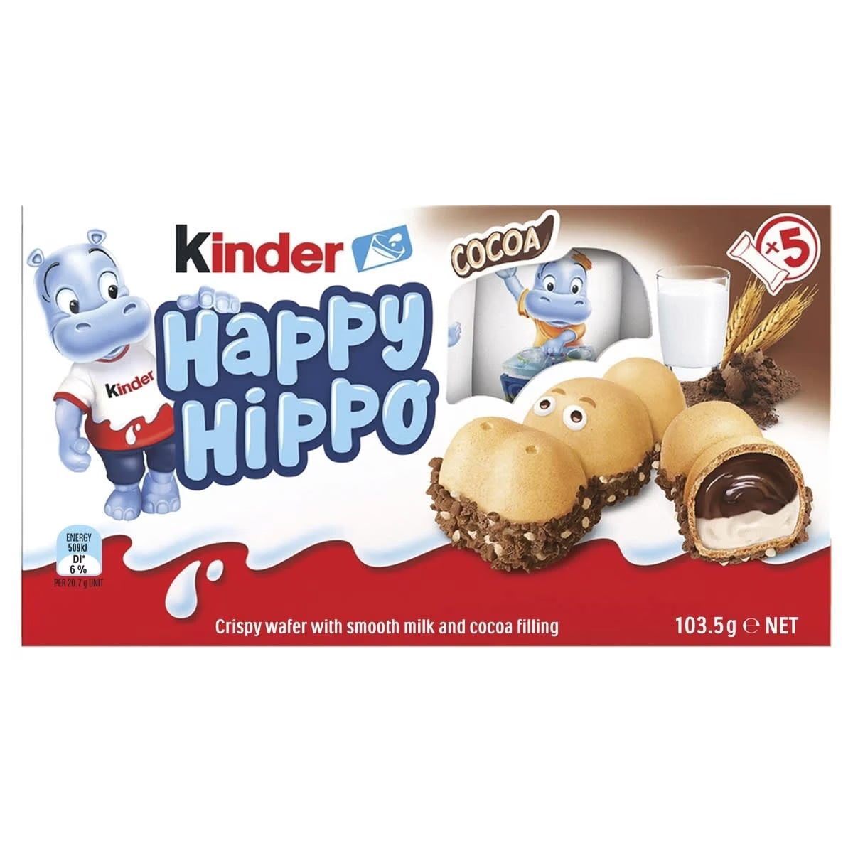 Kinder Happy Hippo Cocoa 5pk 103g (EU)