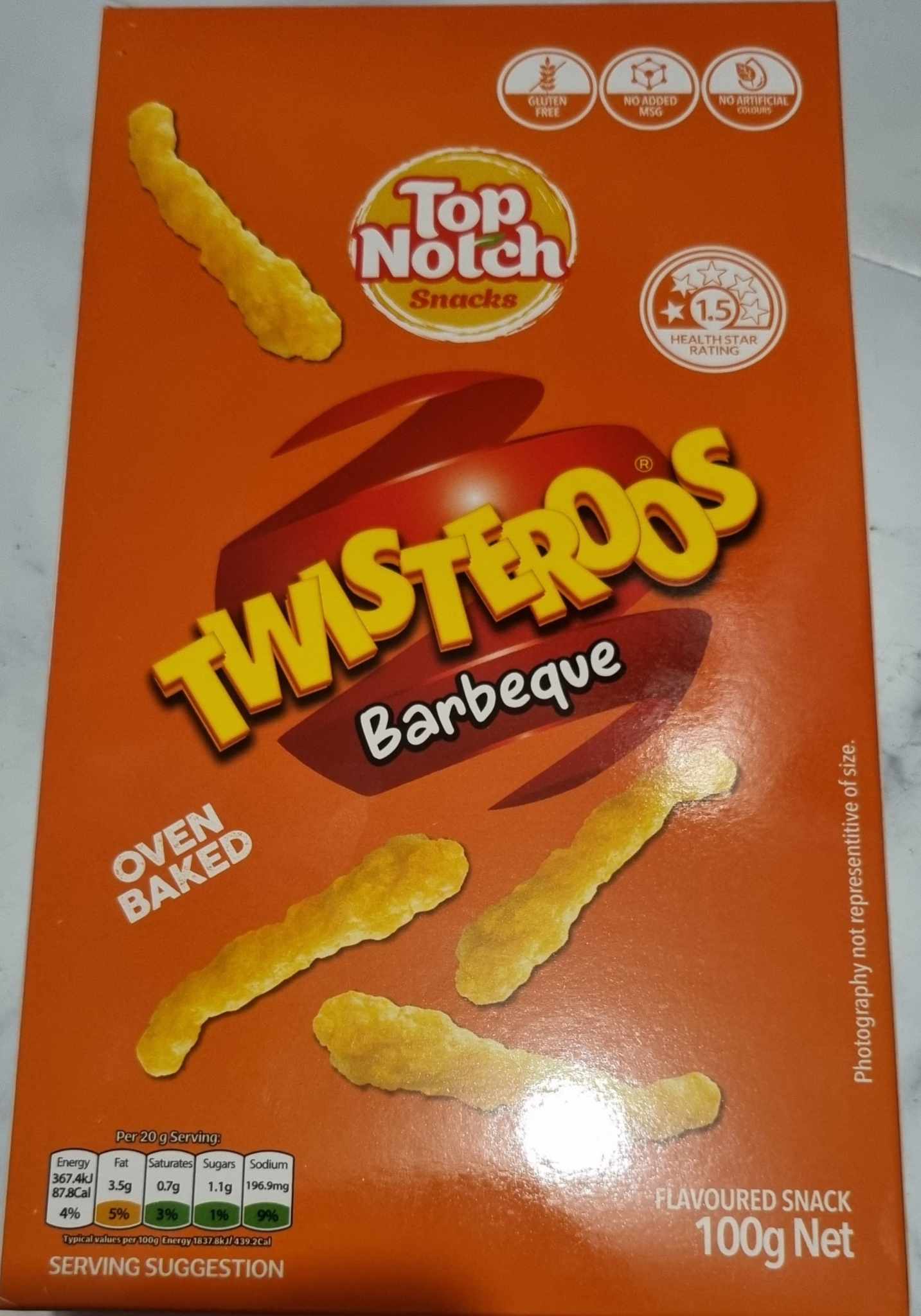 Top Notch Twisteroos Barbecue 100g (USA)