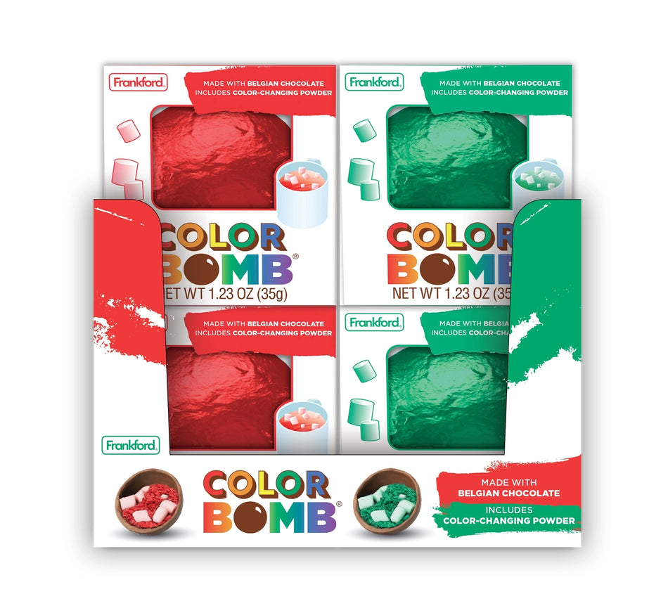 Frankford Red/Green Color Hot Chocolate Bombs 35g (USA)- PRE-ORDER