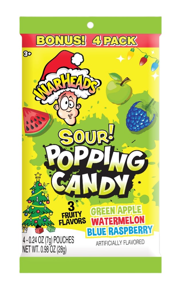 Warheads 4pk Sour Popping Candy Holiday Edition 28g (USA)