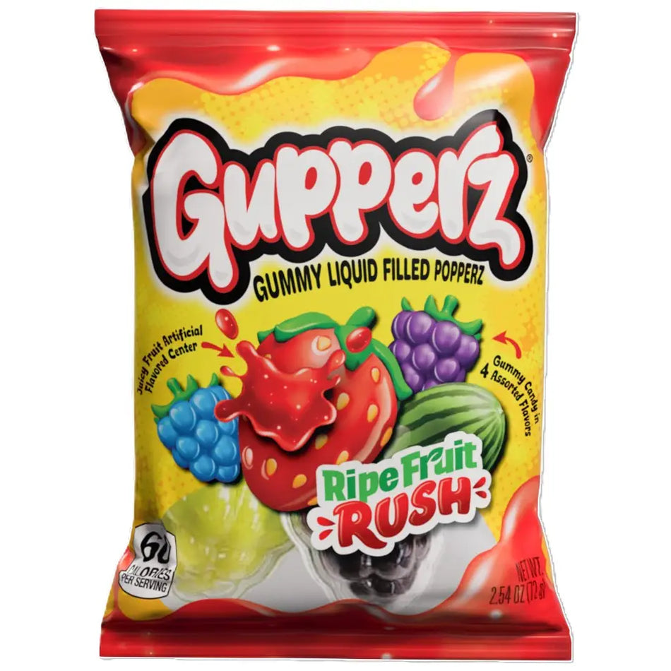 Gupperz Ripe Fruit Rush Filled Liquid Gummy 72g (USA)
