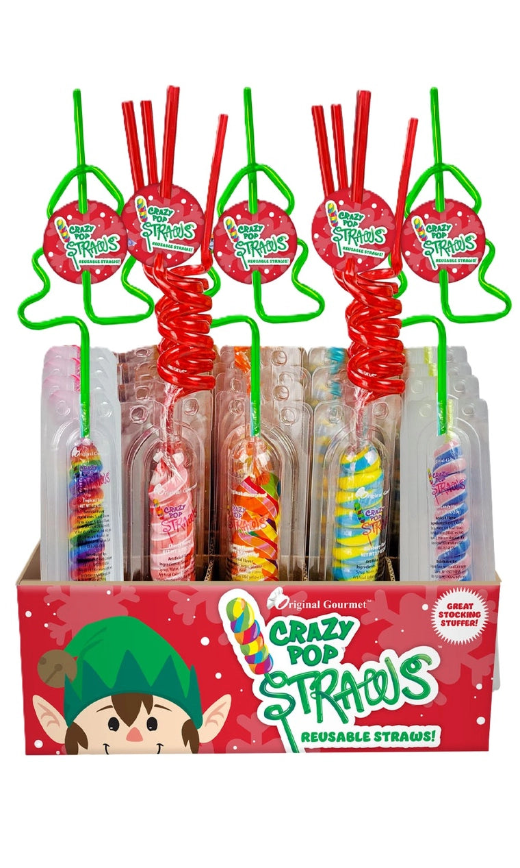Holiday Crazy Pop Straws (USA)- PRE-ORDER
