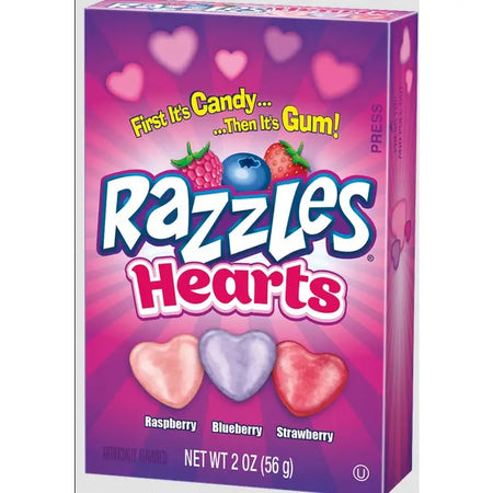Razzles Valentine Assorted Hearts Boxes 56g (USA)