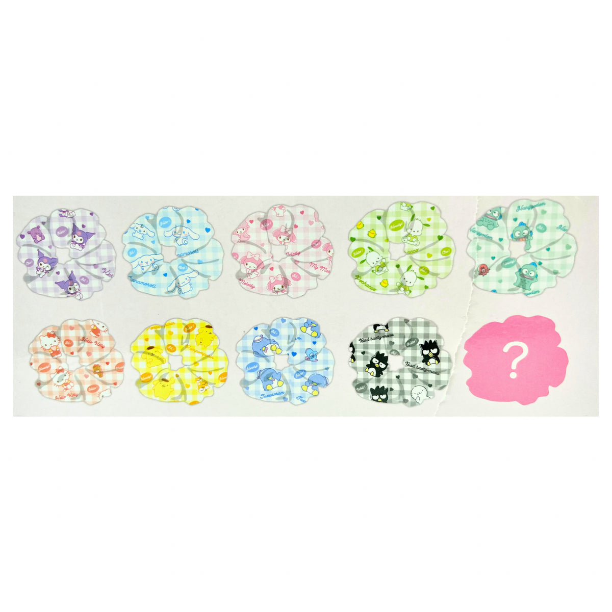 Sanrio Characters Mystery Satin Checkered Scrunchie