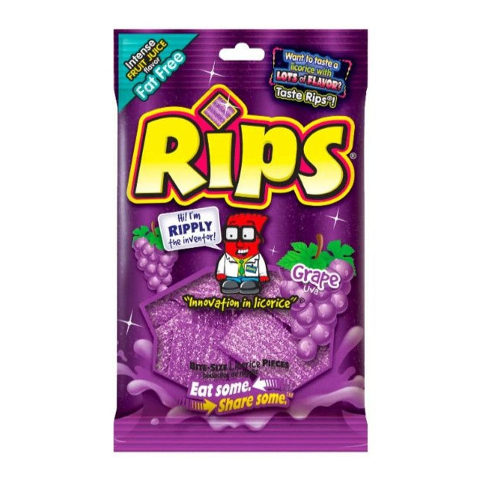 Rips Grape Licorice Bites 113g (USA)