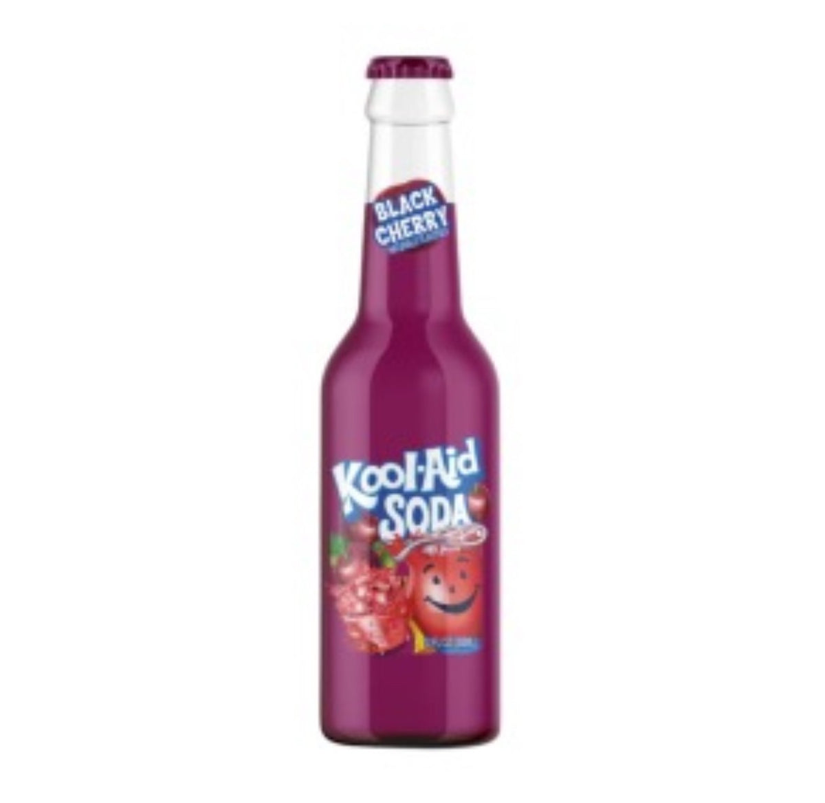 Kool Aid Glass Soda Bottle 355ml (USA) Black Cherry