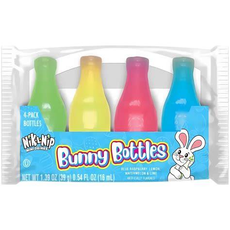 Nik-L-Nip Bunny Bottles 4pk (USA)