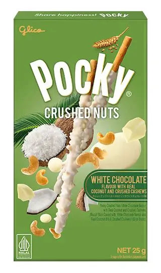 Pocky Crushed Nuts White Chocolate, Coconut and Cashews 38g (TH)