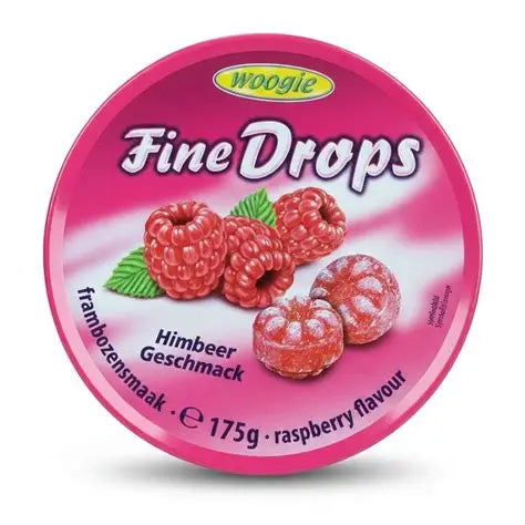 Woogie Fine Drops Raspberry Flavour 175g (EU)
