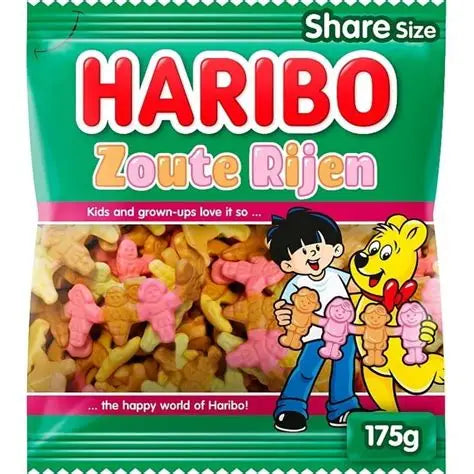 Haribo Salted Rows 175g (NLD)