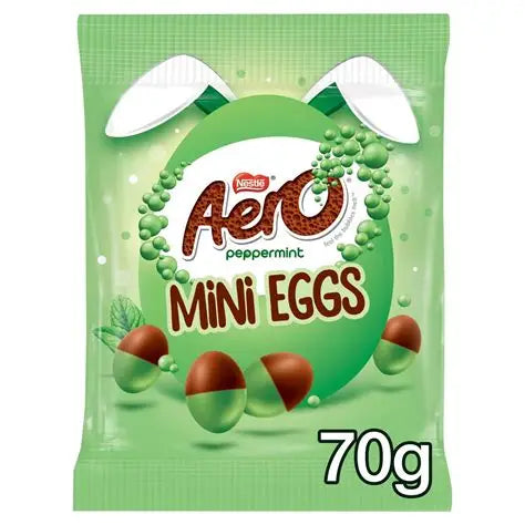 Nestle Aero Chocolate Peppermint Mini Eggs Bag 70g (UK)