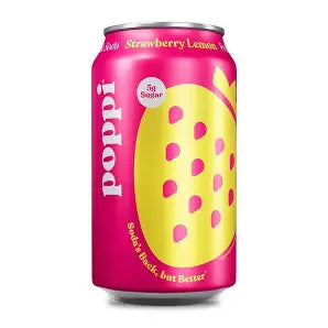 Poppi Strawberry Lemon Prebiotic Soda 355ml (USA)