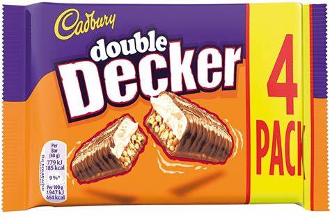 Cadbury Double Decker- 4 Pack 150g (UK)
