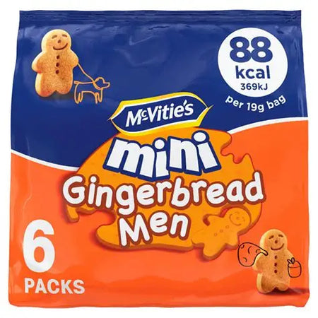 Mcvities Mini Gingerbread Men 6 Pack (UK)