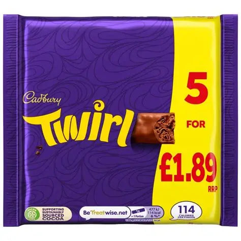 Cadbury Twirl 5 Pack 108g (UK)