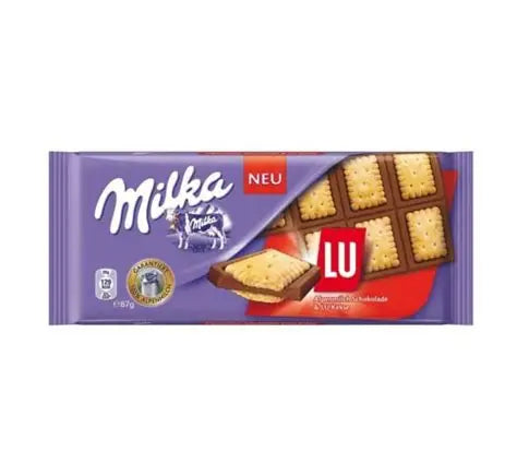 Milka Chocolate Bar with LU Biscuits 87g (EU)