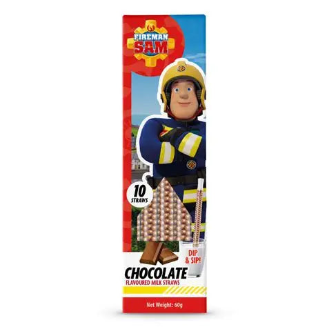 Fireman Sam Chocolate Milk Straws 10pk (USA)