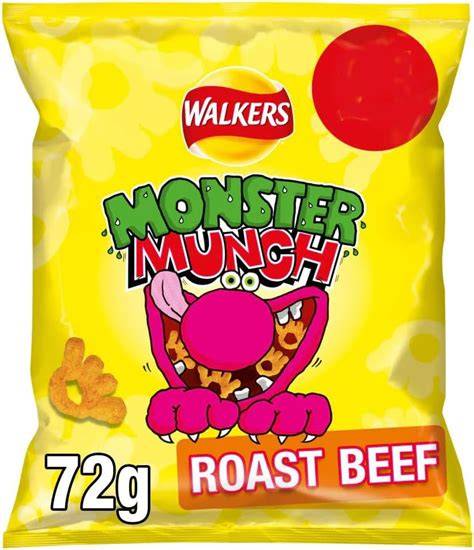 Monster Munch Roast Beef 72g (UK) BBDATE: 020825