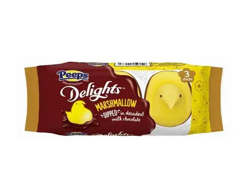 Peeps Delights Milk Choc Yellow Dipped Chicks 3ct (USA)