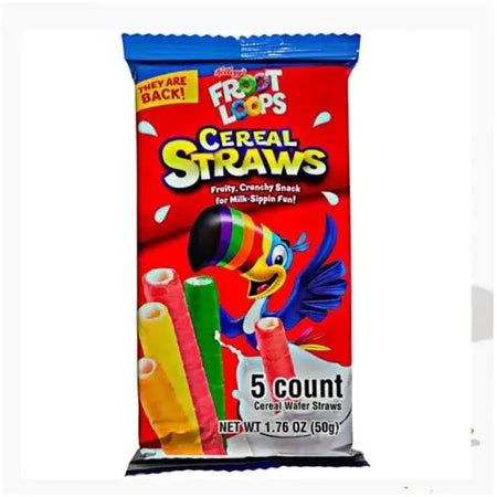 Kellogg's Froot Loops Cereal Straws 5 Pack 50g (USA)
