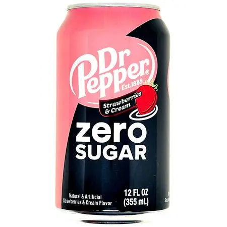 Dr Pepper Strawberries & Cream ZERO SUGAR 355ml (USA)