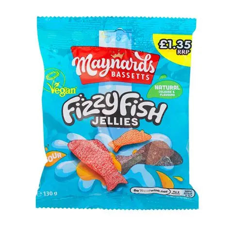 Maynards Bassetts Fizzy Fish 130g (UK)