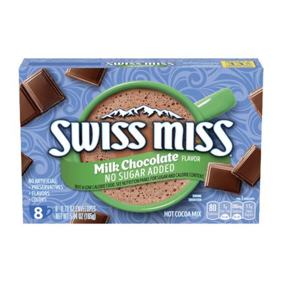 Swiss Miss Milk Chocolate No Sugar Added 8pk (USA)