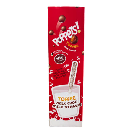 Poppets Milk Straws Toffee 10pk (UK)