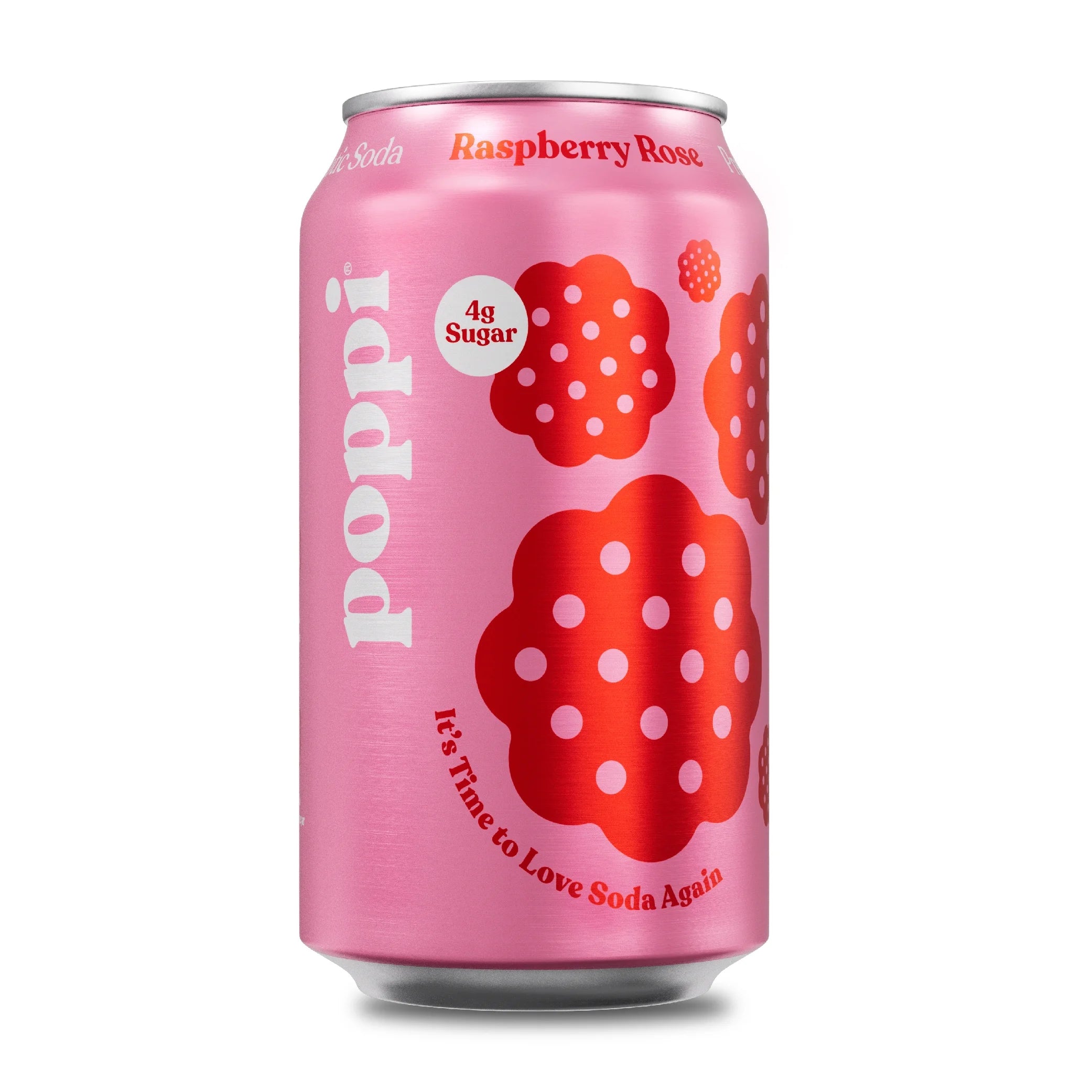 Poppi Raspberry Rose Prebiotic Soda 355ml (USA)