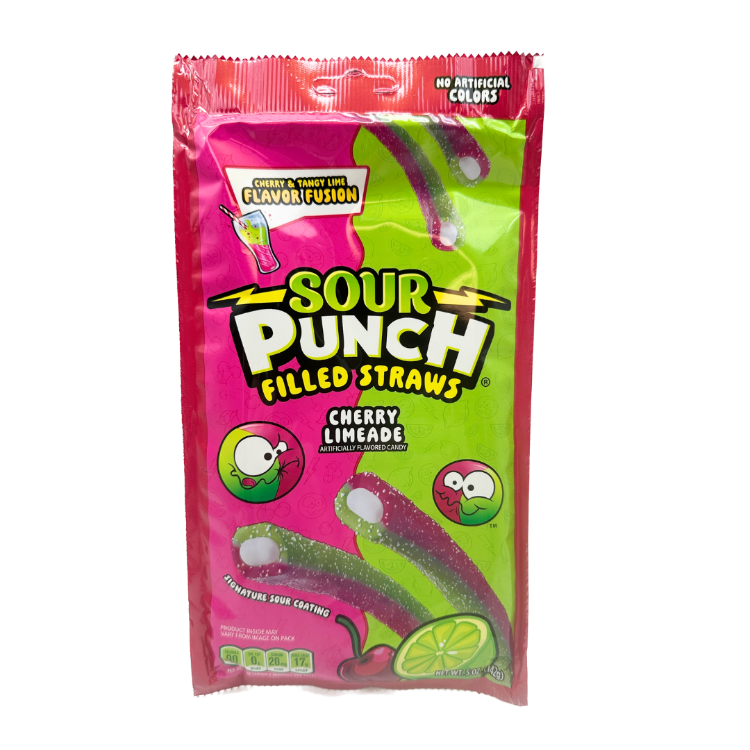 Sour Punch Straws Cherry Limeade 142g (USA)