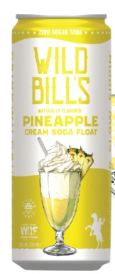 Wild Bill's Zero Sugar Pineapple Cream Soda Float 355ml (USA)