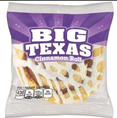 Big Texas Cinnamon Roll Single Serve 4oz (USA) (PRE-ORDER)