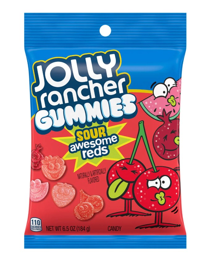 Jolly Rancher Gummies Sour Awesome Reds 184g (USA)