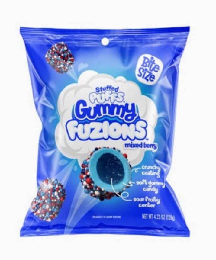 Stuffed Puffs Gummy Fuzions Mixed Berry 120g (USA)- PRE-ORDER