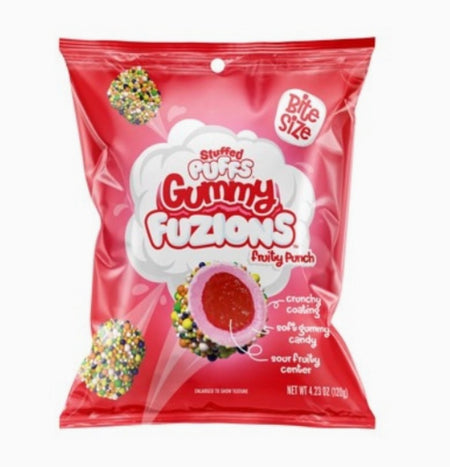 Stuffed Puffs Gummy Fuzions Fruity Punch 120g (USA)- PRE-ORDER