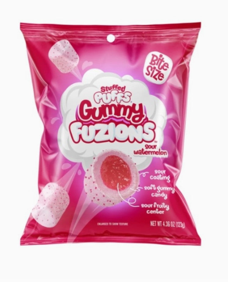 Stuffed Puffs Gummy Fuzions Sour Watermelon 120g (USA)- PRE-ORDER