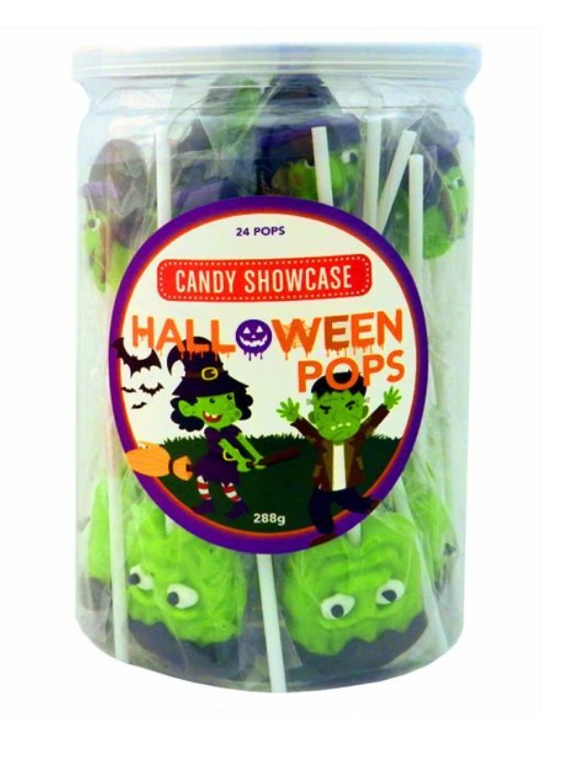 Halloween Pops Tub- Monster- 24 Pcs